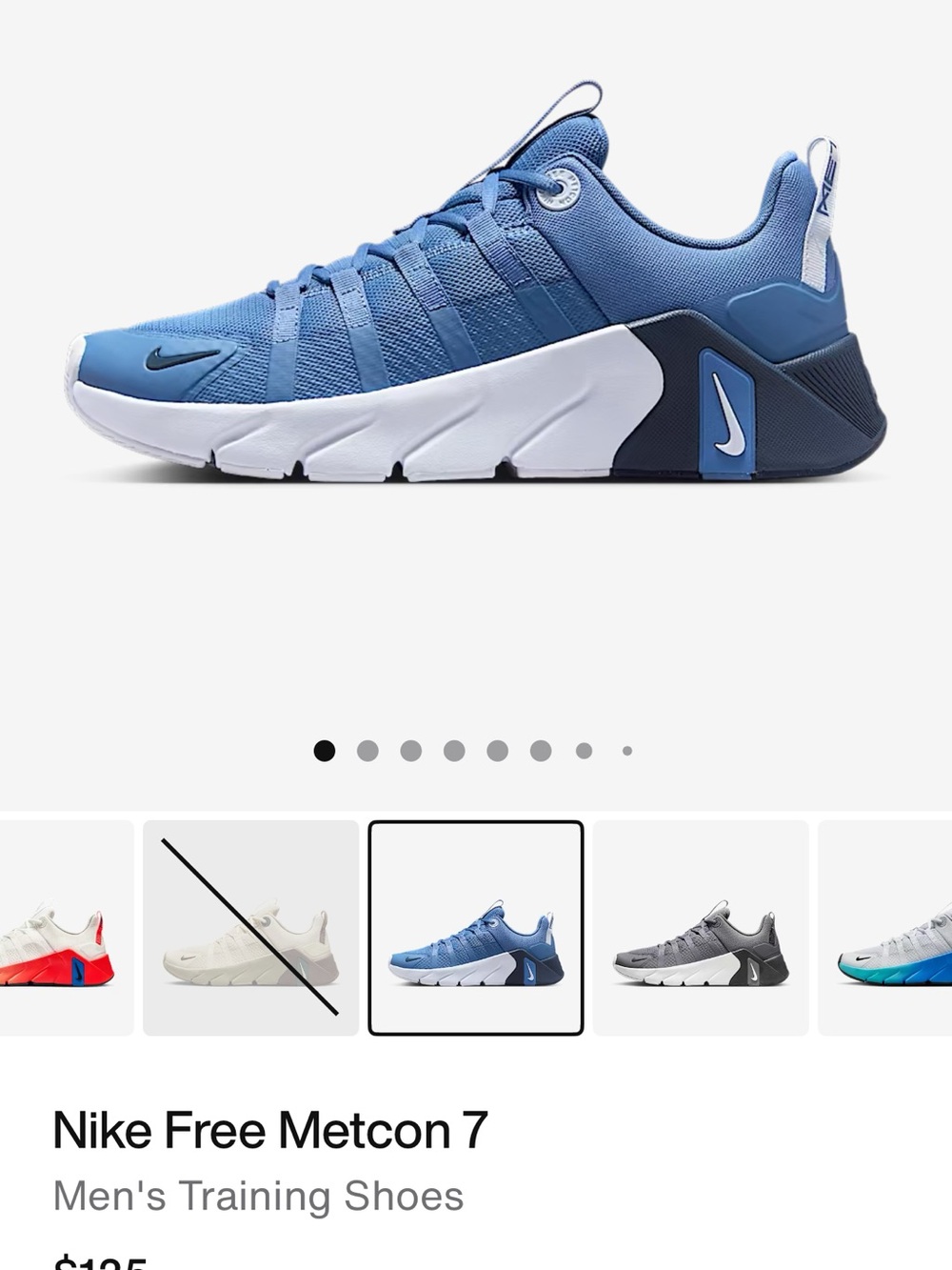 Nike Kids' Free Metcon 7 Light Blue & Navy Sneakers